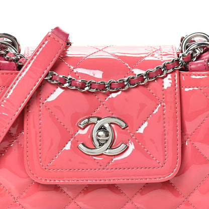 Chanel Patent Quilted Small Coco Shine Accordion Flap Pink 8 of 10