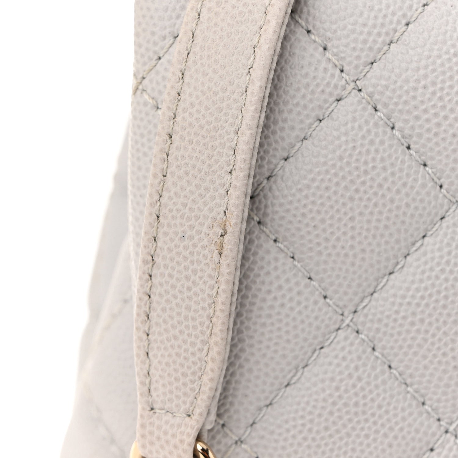 Chanel Caviar Quilted Mini Coco Handle Flap Light Grey 11 of 12