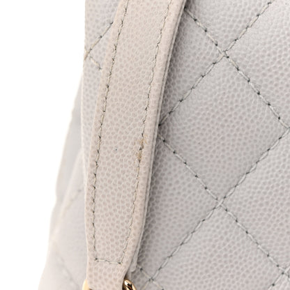 Chanel Caviar Quilted Mini Coco Handle Flap Light Grey 11 of 12
