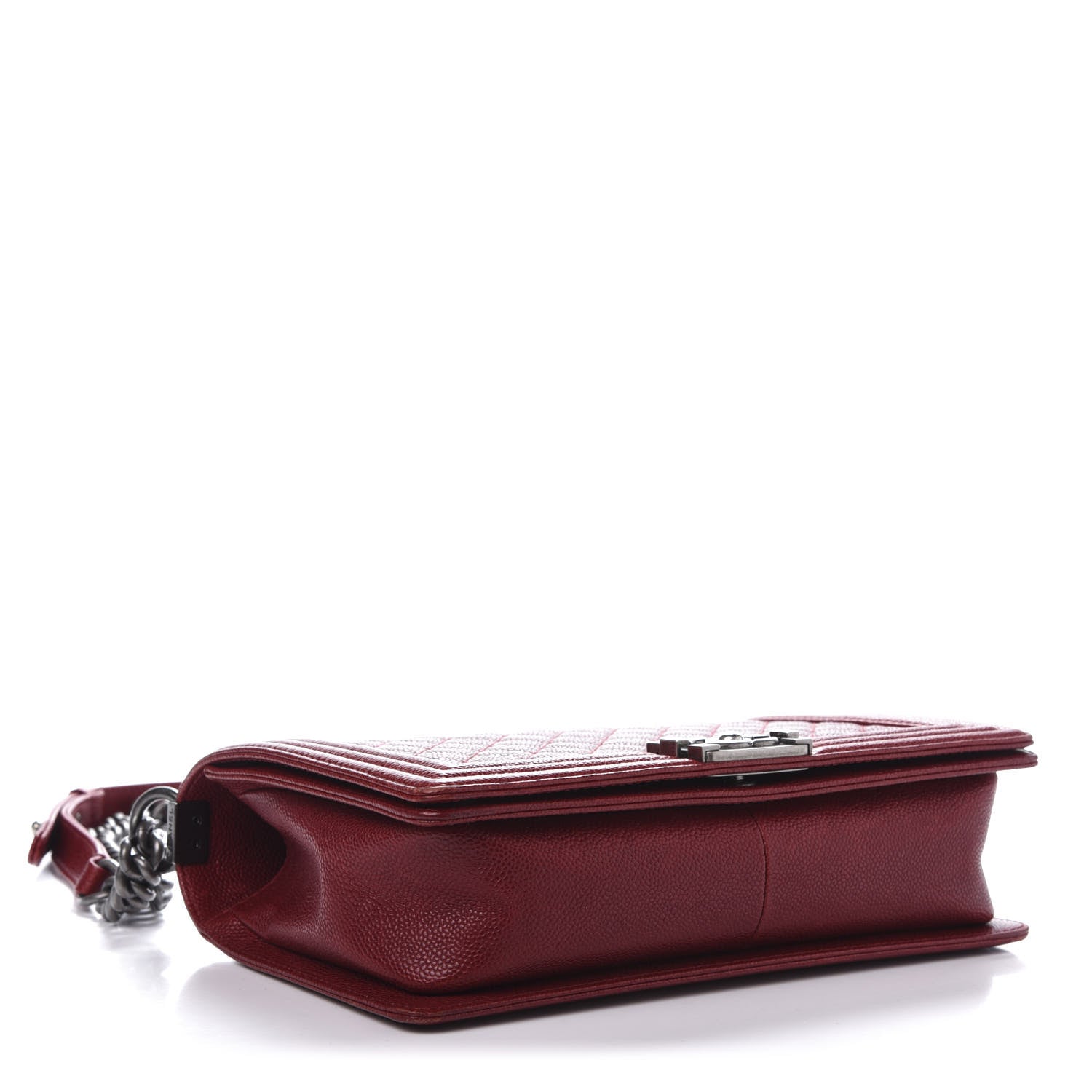 Chanel Caviar Quilted New Medium Boy Flap Dark Red 4 of 14