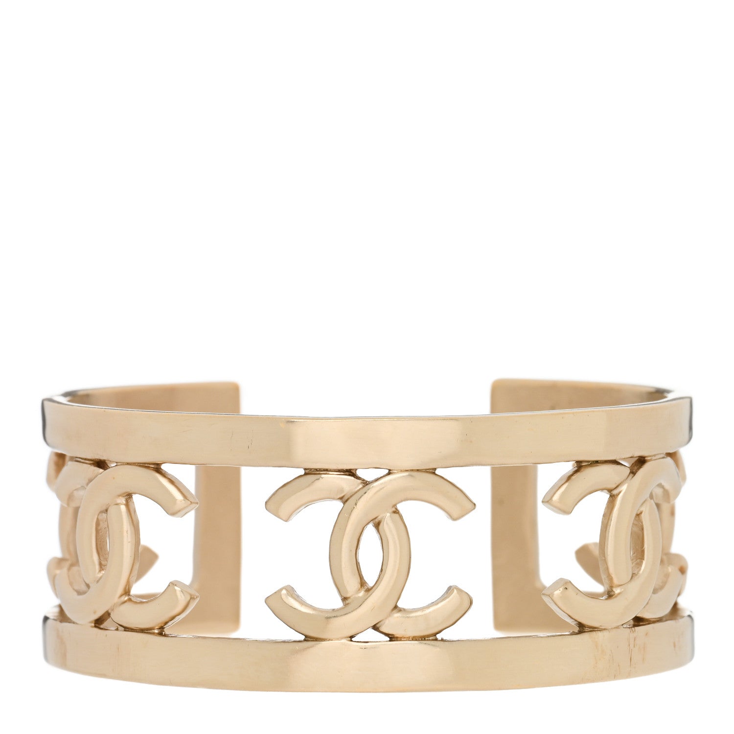 Chanel Metal Logo CC Cuff Gold 1 of 3