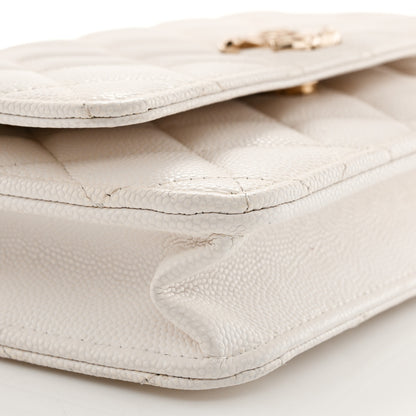 Chanel Caviar Quilted Wallet on Chain WOC White 10 of 12