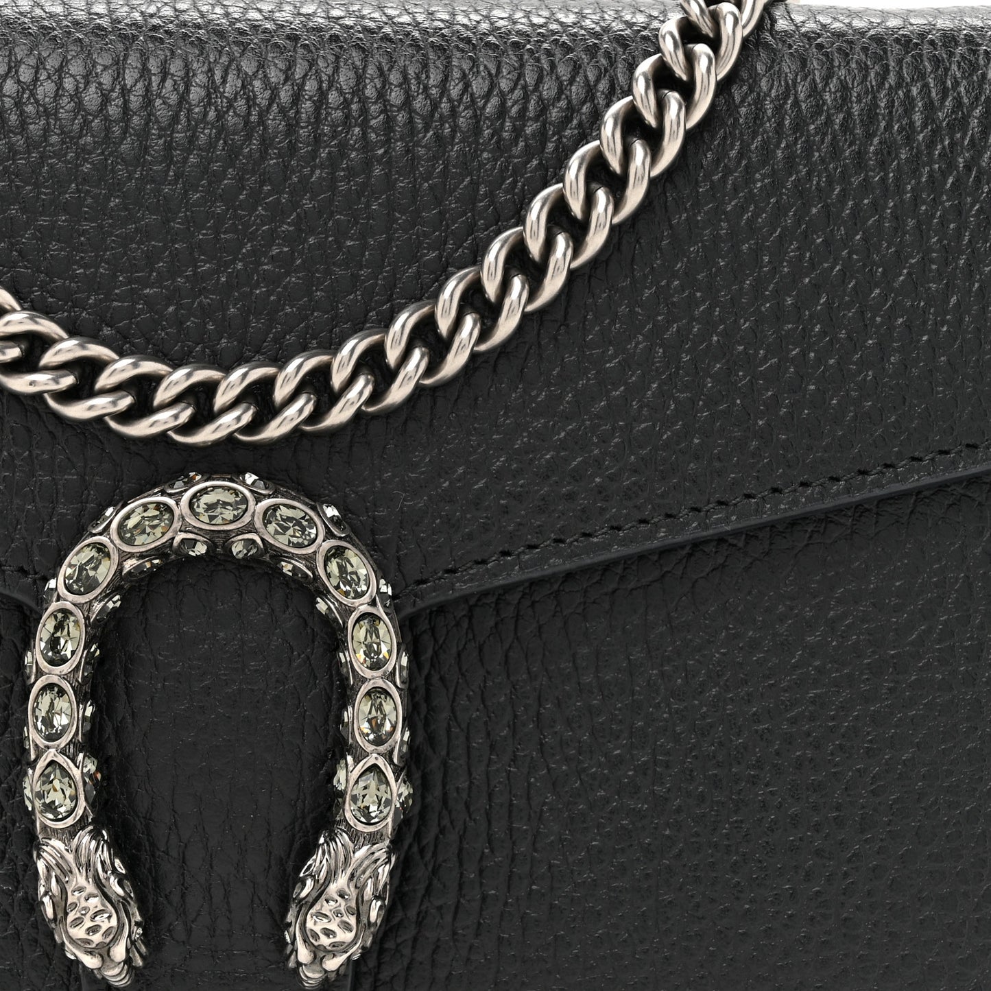 Calfskin Mini Dionysus Chain Wallet Black