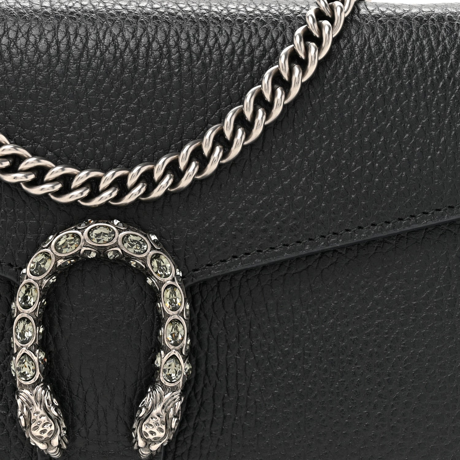 Gucci Calfskin Mini Dionysus Chain Wallet Black 9 of 11