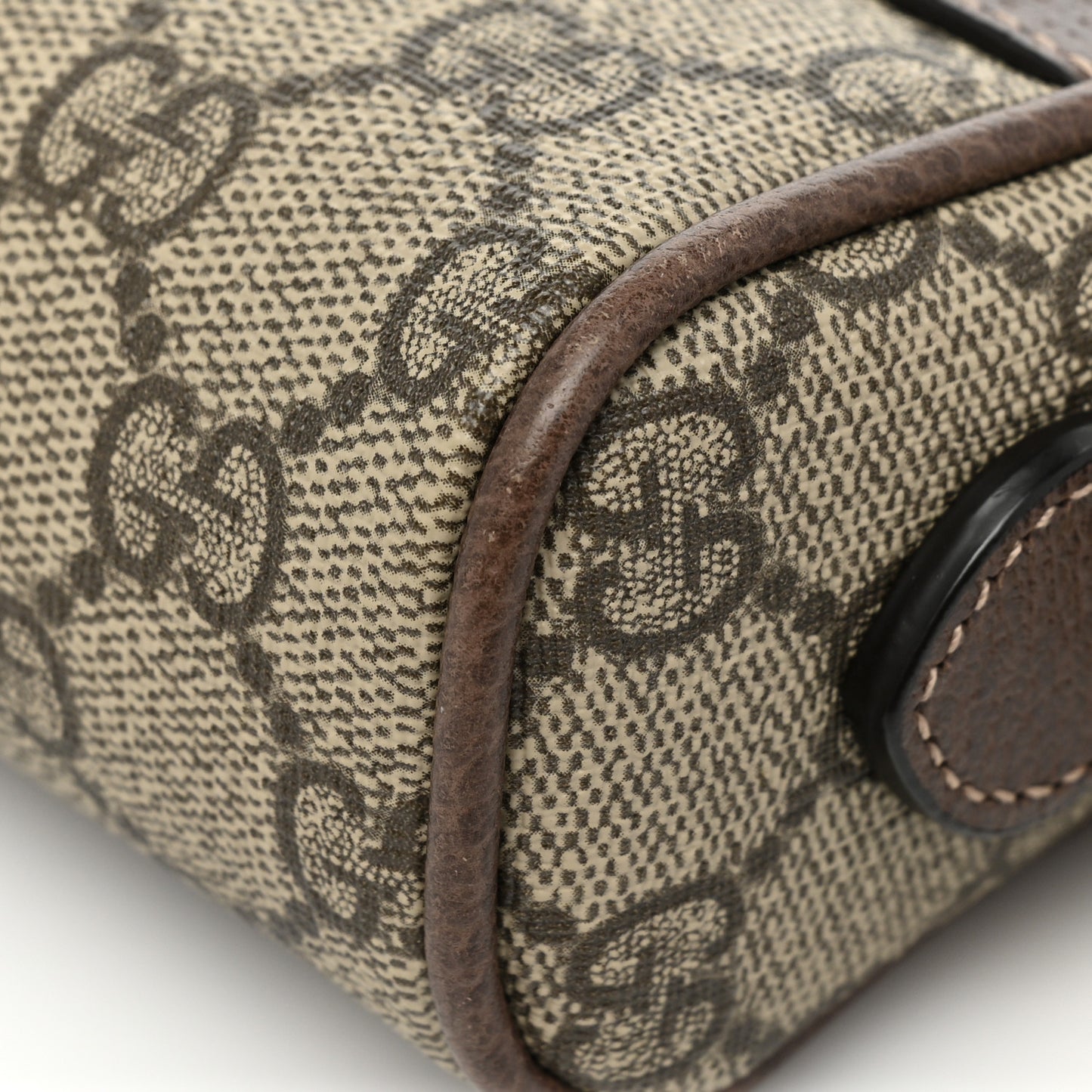 GG Supreme Monogram Web Mini Ophidia Shoulder Bag Brown