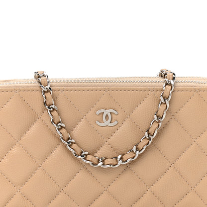 Chanel Caviar Quilted Small Clutch With Chain Beige 9 of 11