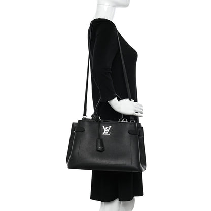 Louis Vuitton Calfskin Lockme Day Black 2 of 10