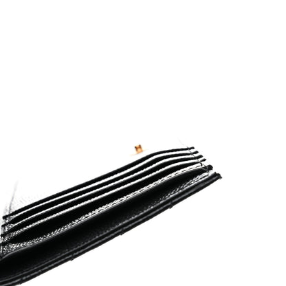 Saint Laurent Grain De Poudre Matelasse Chevron Monogram Zipped Two-Part Wallet Black 8 of 8