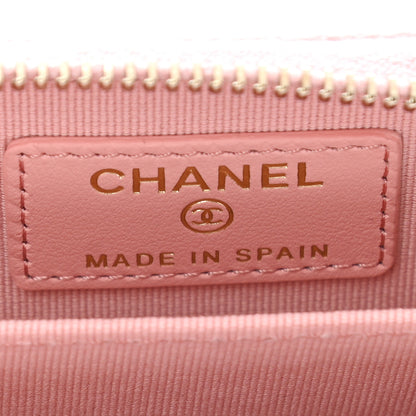 Chanel Caviar Quilted Zip Coin Purse Light Pink 6 of 9