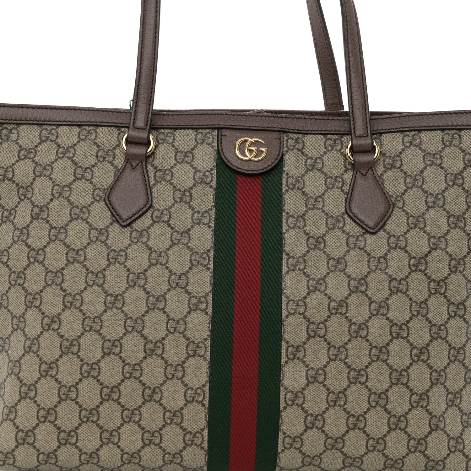 Gucci GG Supreme Monogram Medium Ophidia Shopping Tote Brown 7 of 11