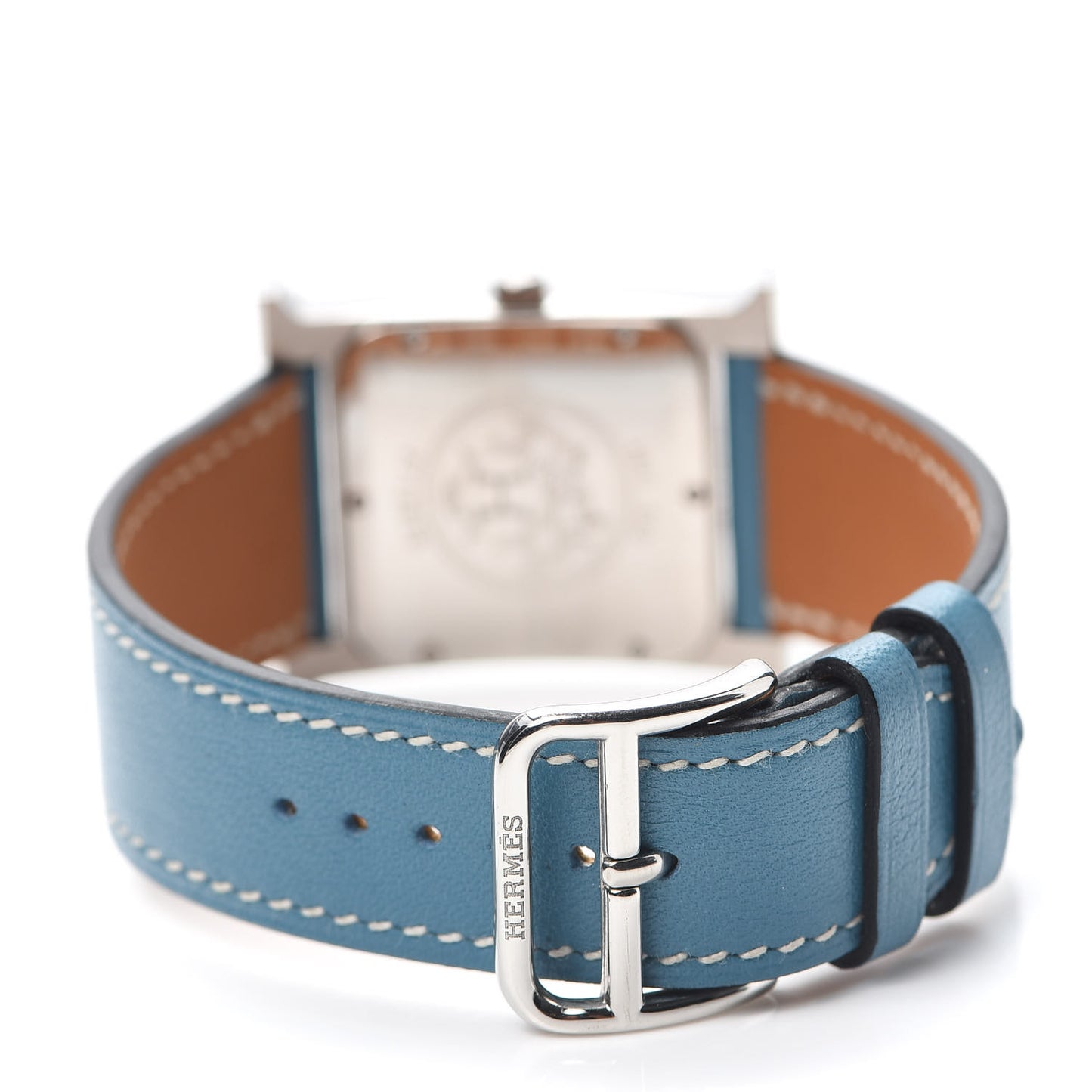 Stainless Steel Swift 26mm Heure H Hour Quartz Watch Blue Jean