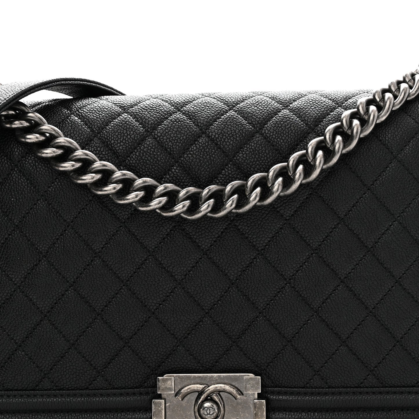 Caviar Quilted New Medium Boy Flap Black