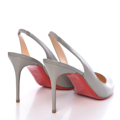 Christian Louboutin Patent Fifi Sling 85 Pumps 39.5 Grey 4 of 7