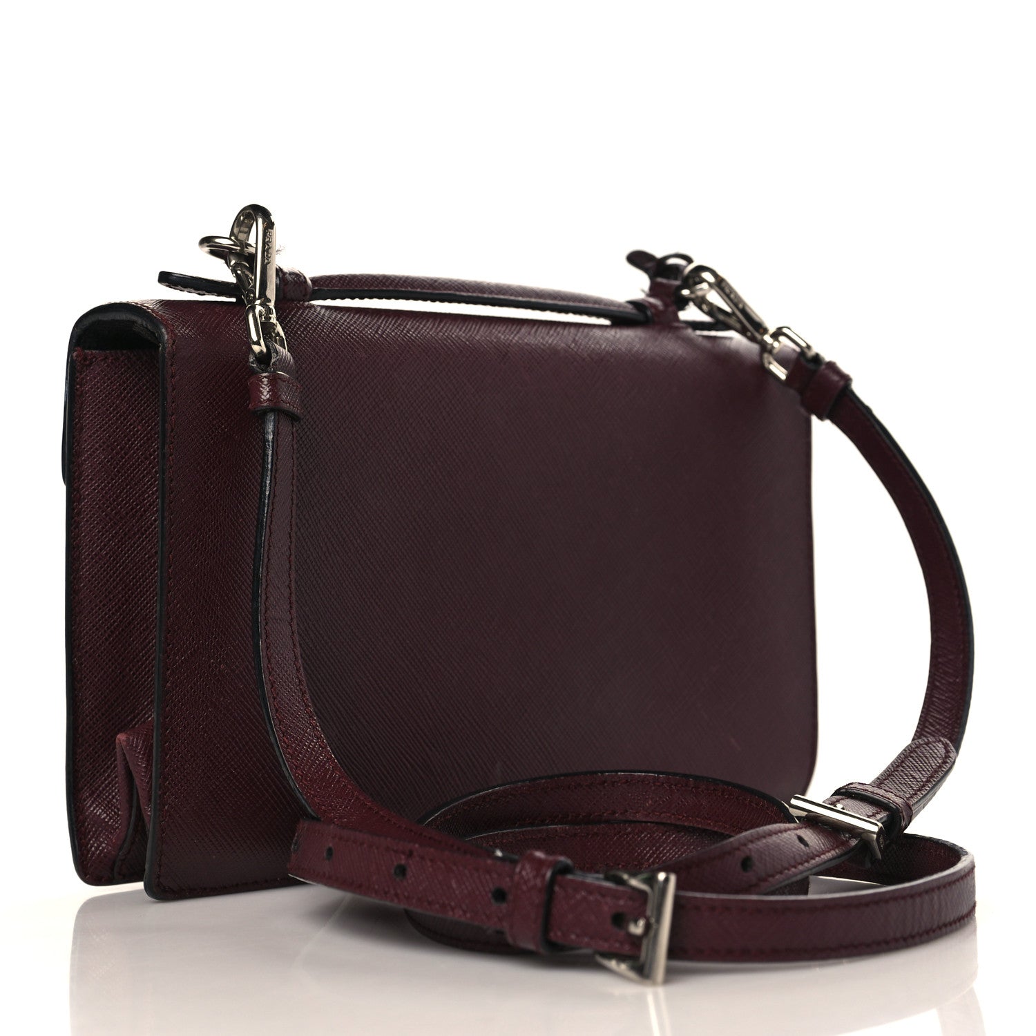 Prada Saffiano Sound Convertible Bag Granato 3 of 18