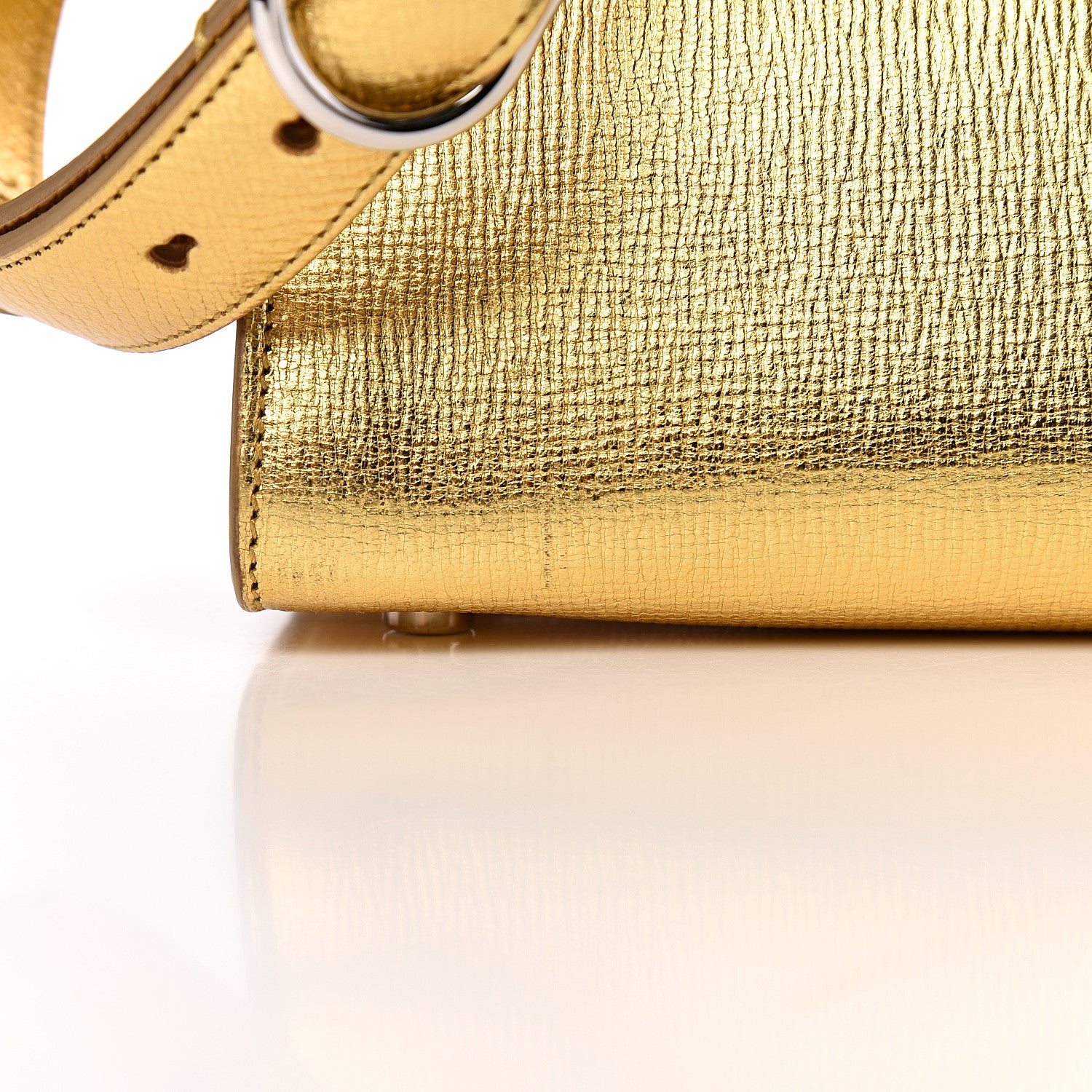 Christian Dior Metallic Goatskin Medium Diorever Flap Gold 9 of 12