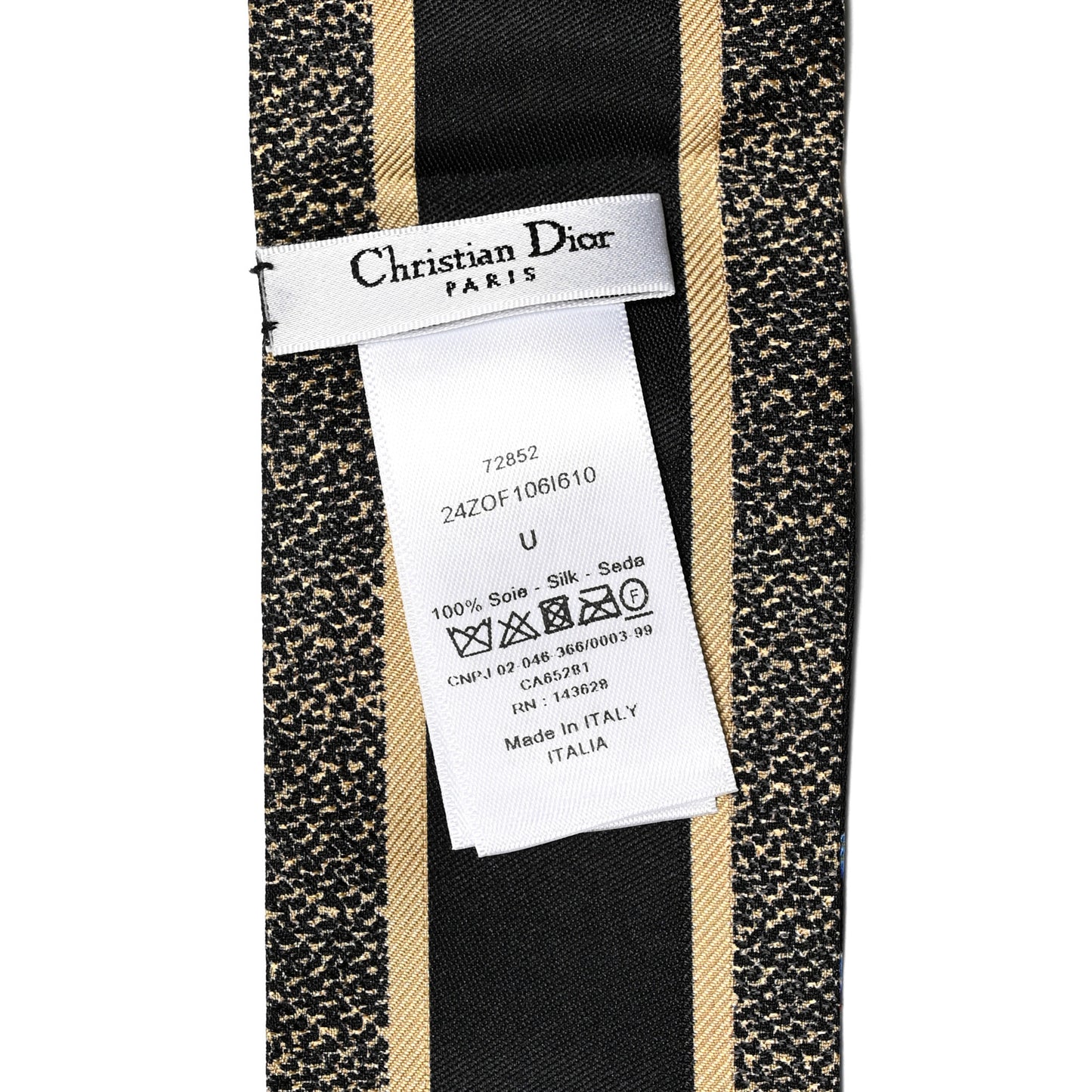 Silk Mitzah Scarf Black Multicolor