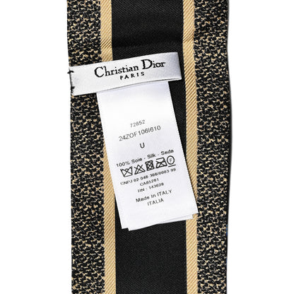 Christian Dior Silk Mitzah Scarf Black Multicolor 3 of 3