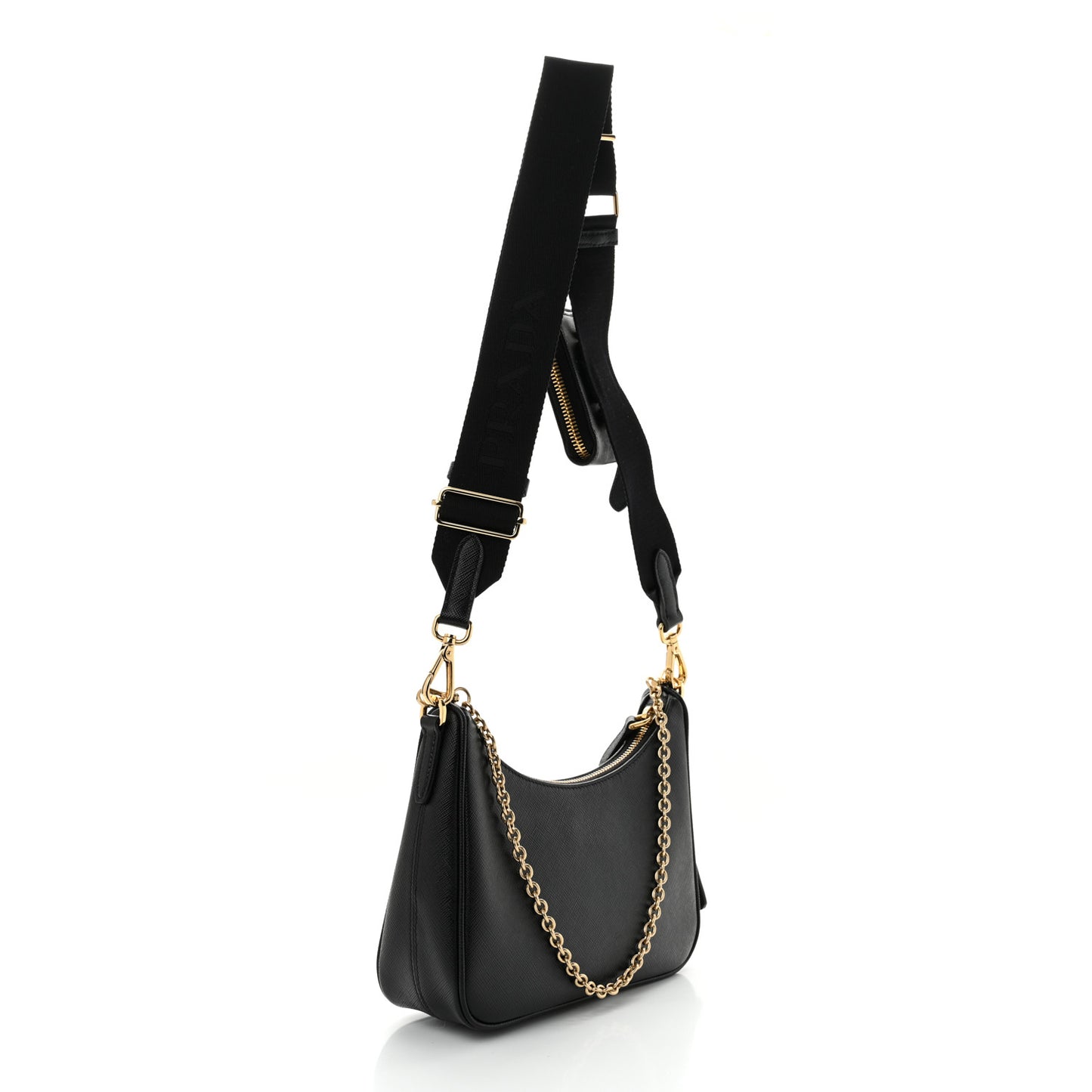 Saffiano Lux Re-Edition 2005 Shoulder Bag Black