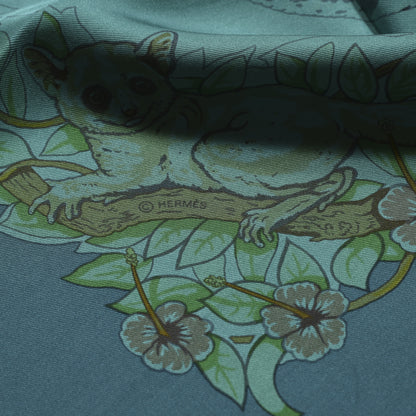 Hermes Silk Dip Dye Jungle Love Scarf 90 Menthol Canard Ocre 4 of 5