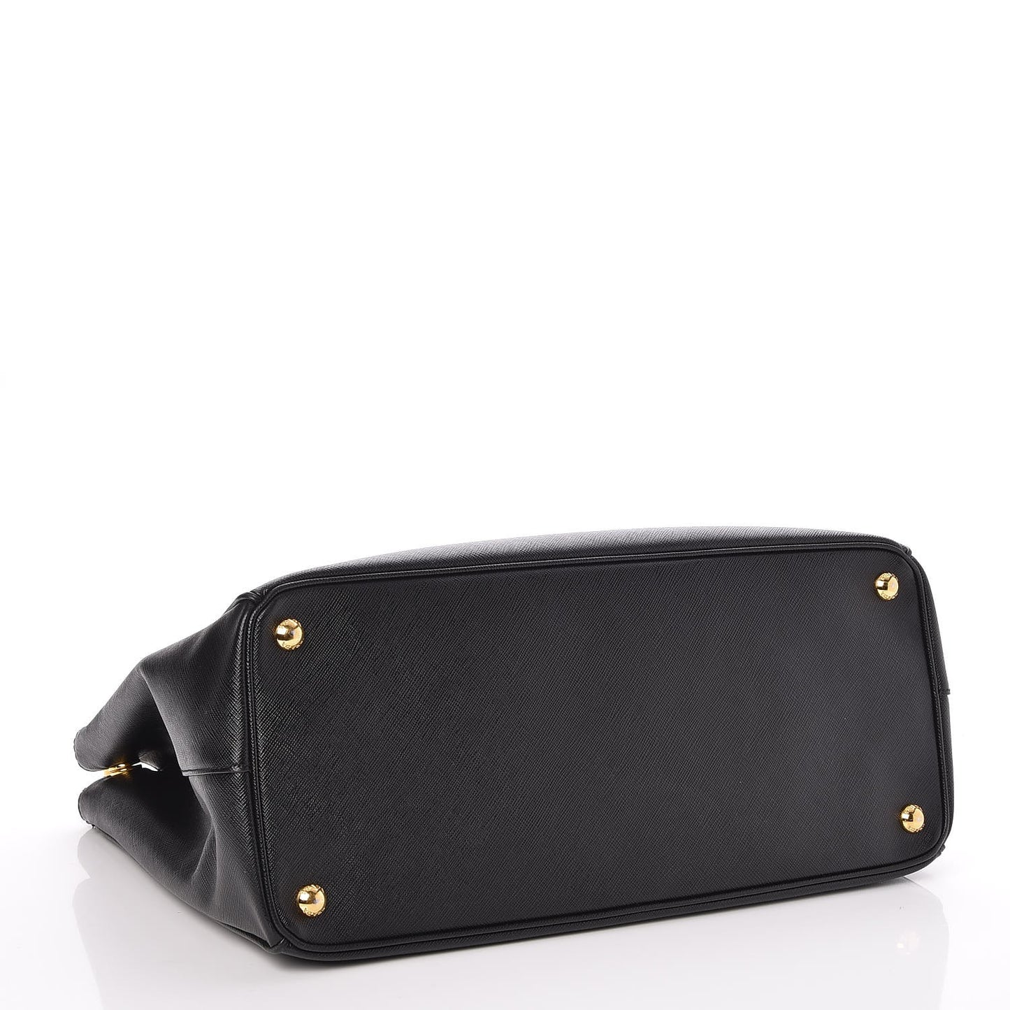 Saffiano Large Galleria Double Zip Tote Black