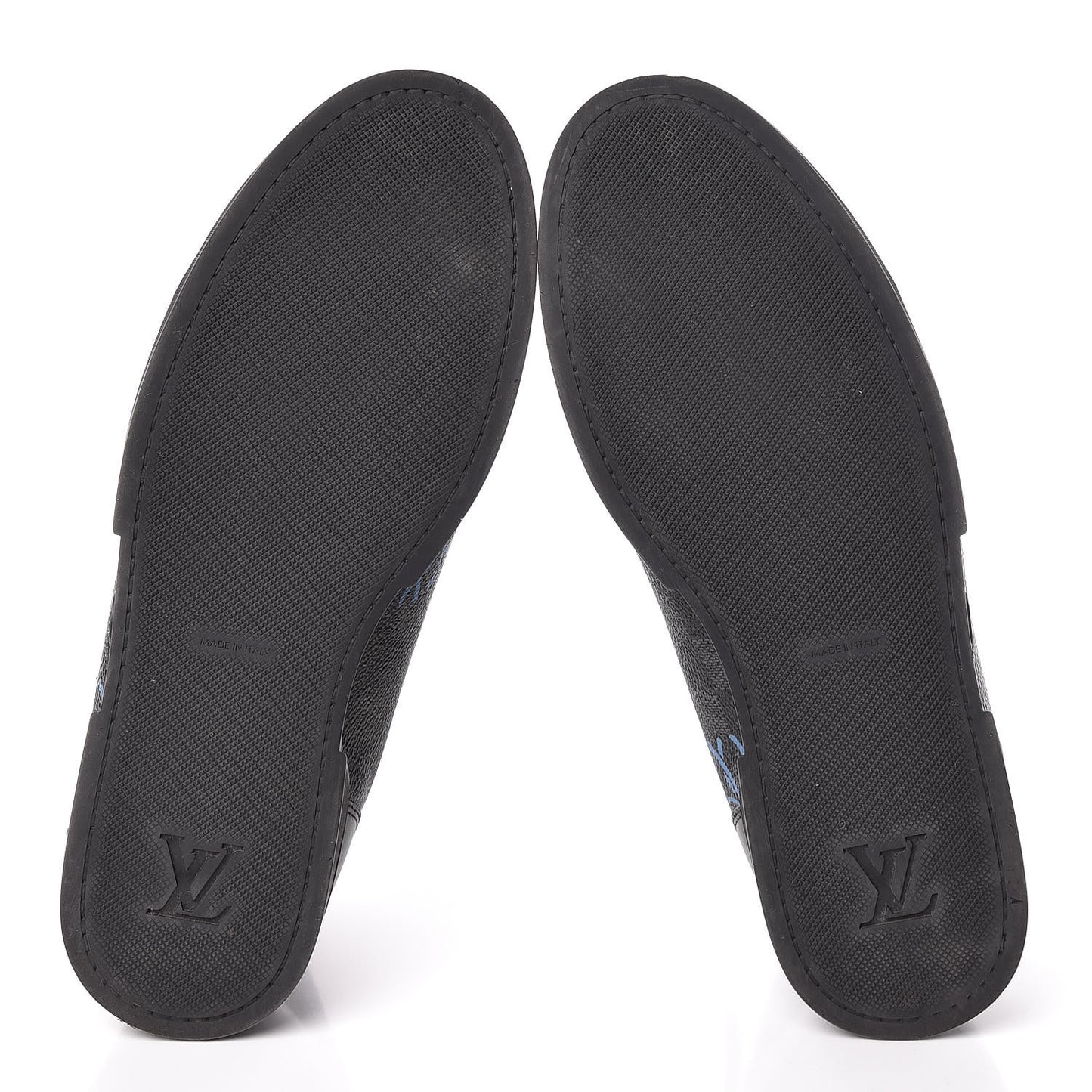 Damier Graphite Rope High Top Sneakers 6.5 Blue