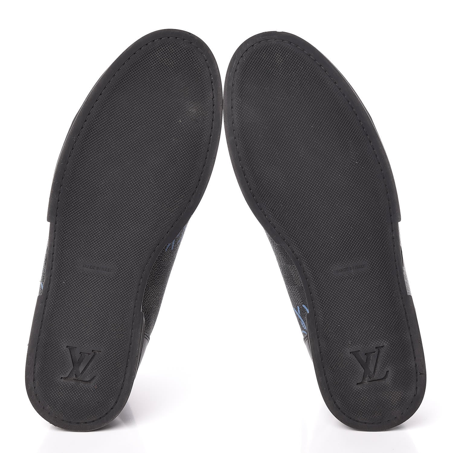 Louis Vuitton Damier Graphite Rope High Top Sneakers 6.5 Blue 7 of 12