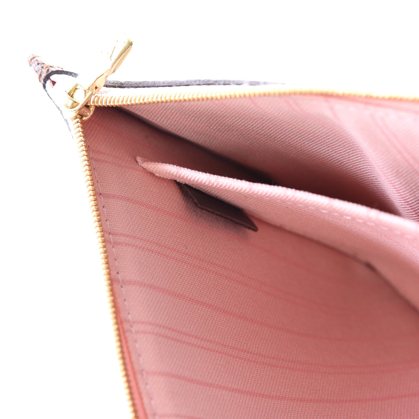 Damier Ebene Neverfull MM GM Pochette Rose Ballerine