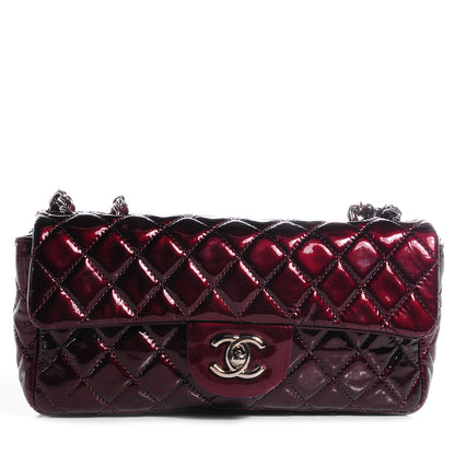 Chanel Patent Quilted East West Flap Bordeaux 1 of 8