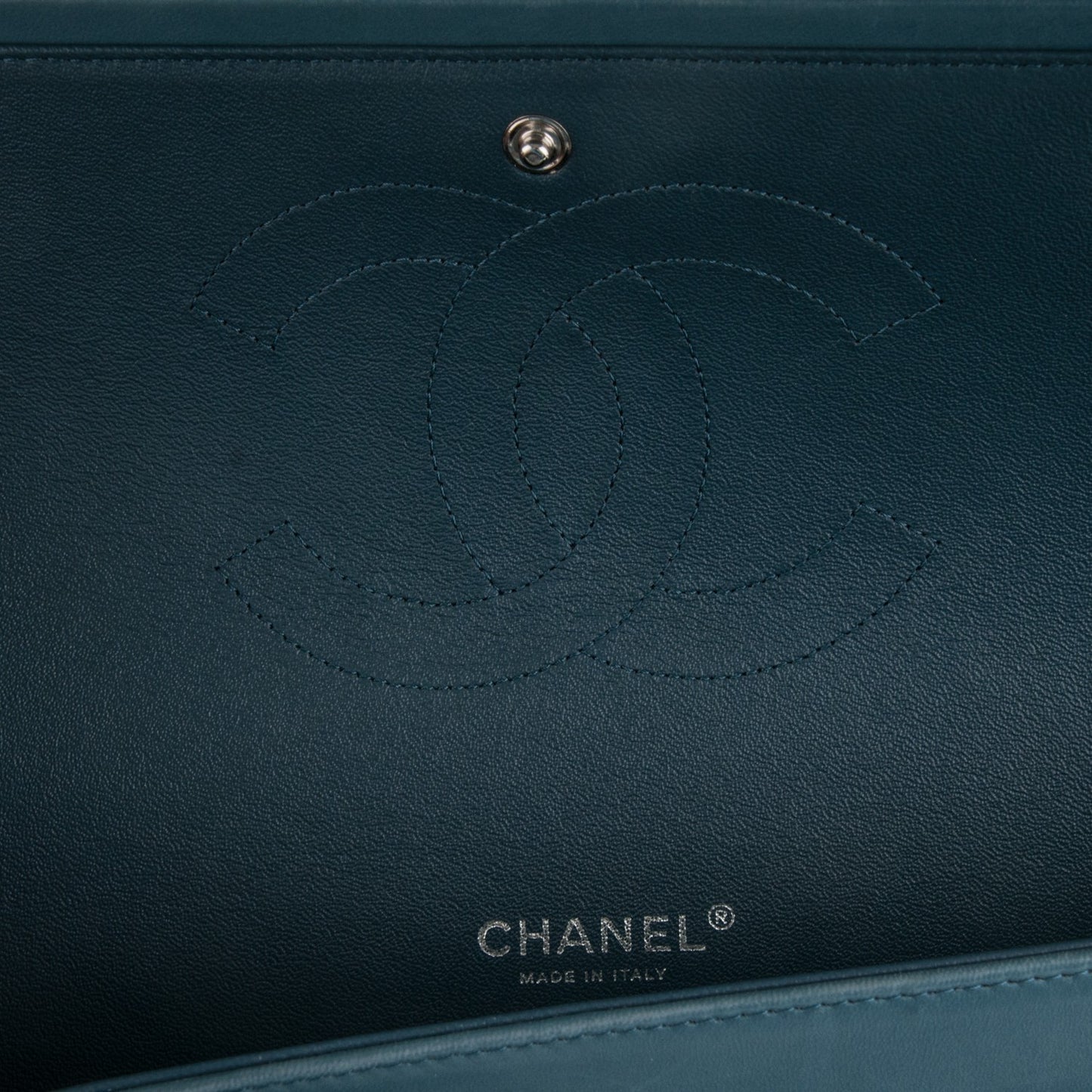 Lambskin Quilted Maxi Double Flap Blue