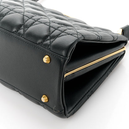 Christian Dior Calfskin Cannage Frame Bag Black 10 of 10
