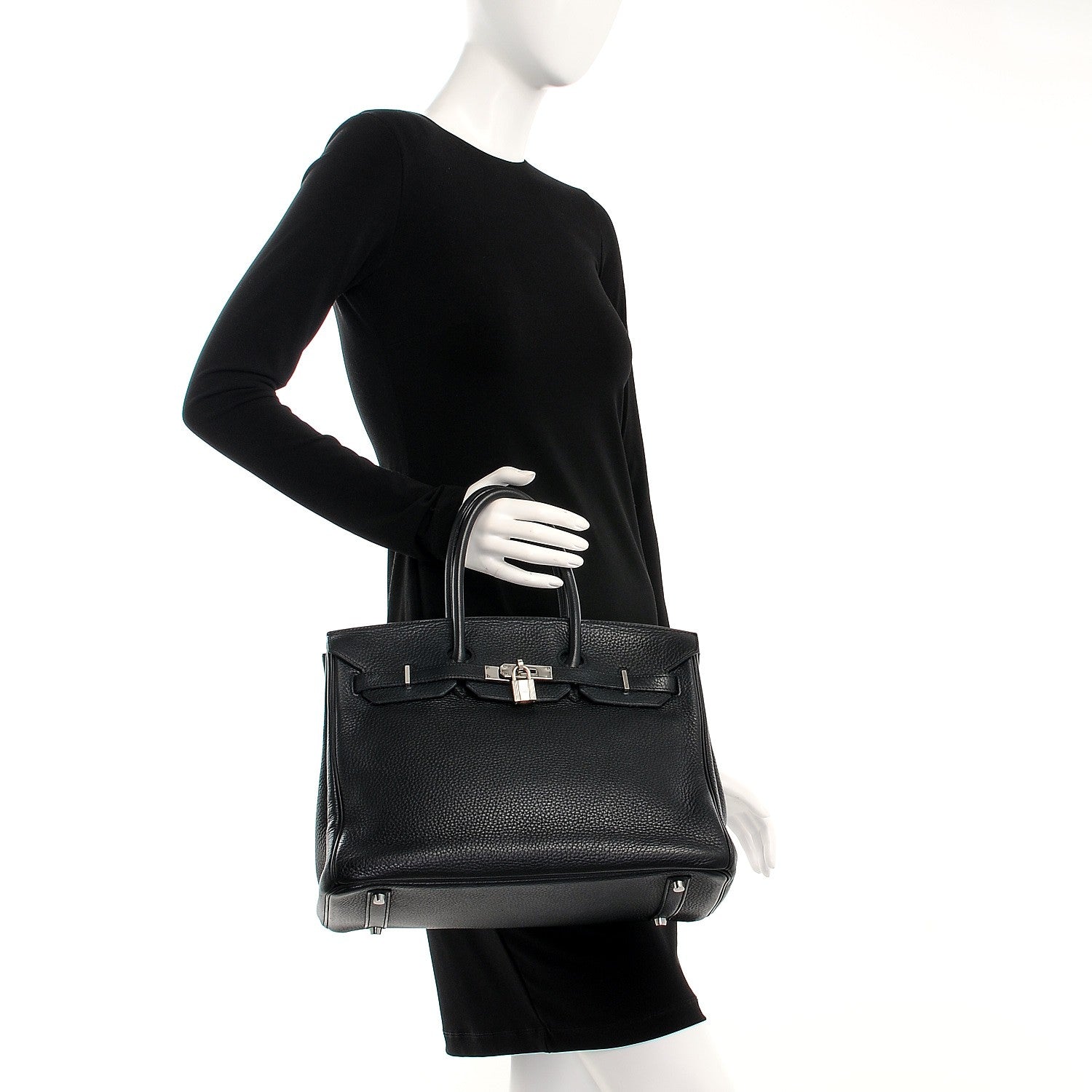 Hermes Taurillon Clemence Birkin 35 Black 2 of 26