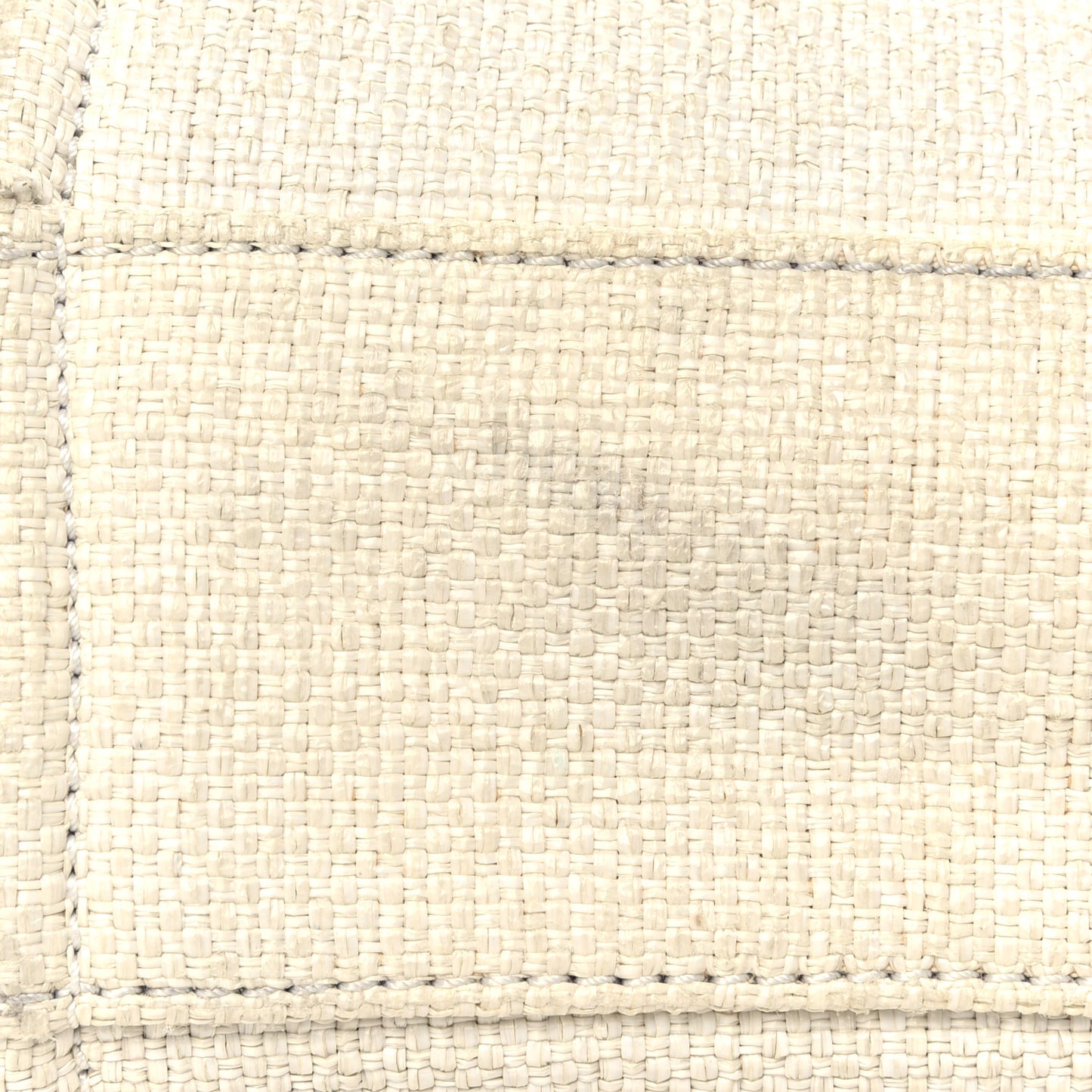 Woven Straw Raffia Small Deauville Tote White Navy