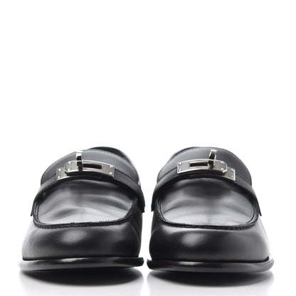 Hermes Calfskin Womens Destin Loafer 38 Black 2 of 14