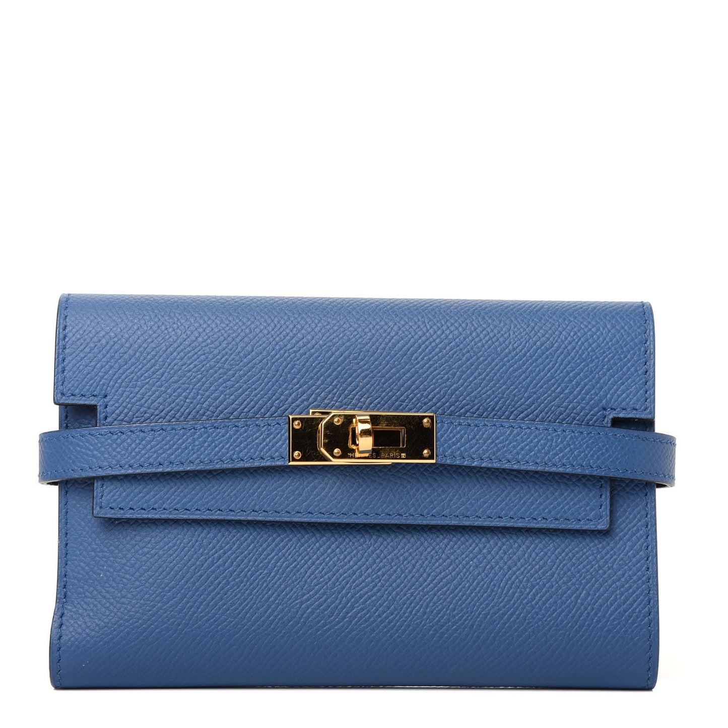 Epsom Medium Kelly Wallet Bleu Agate