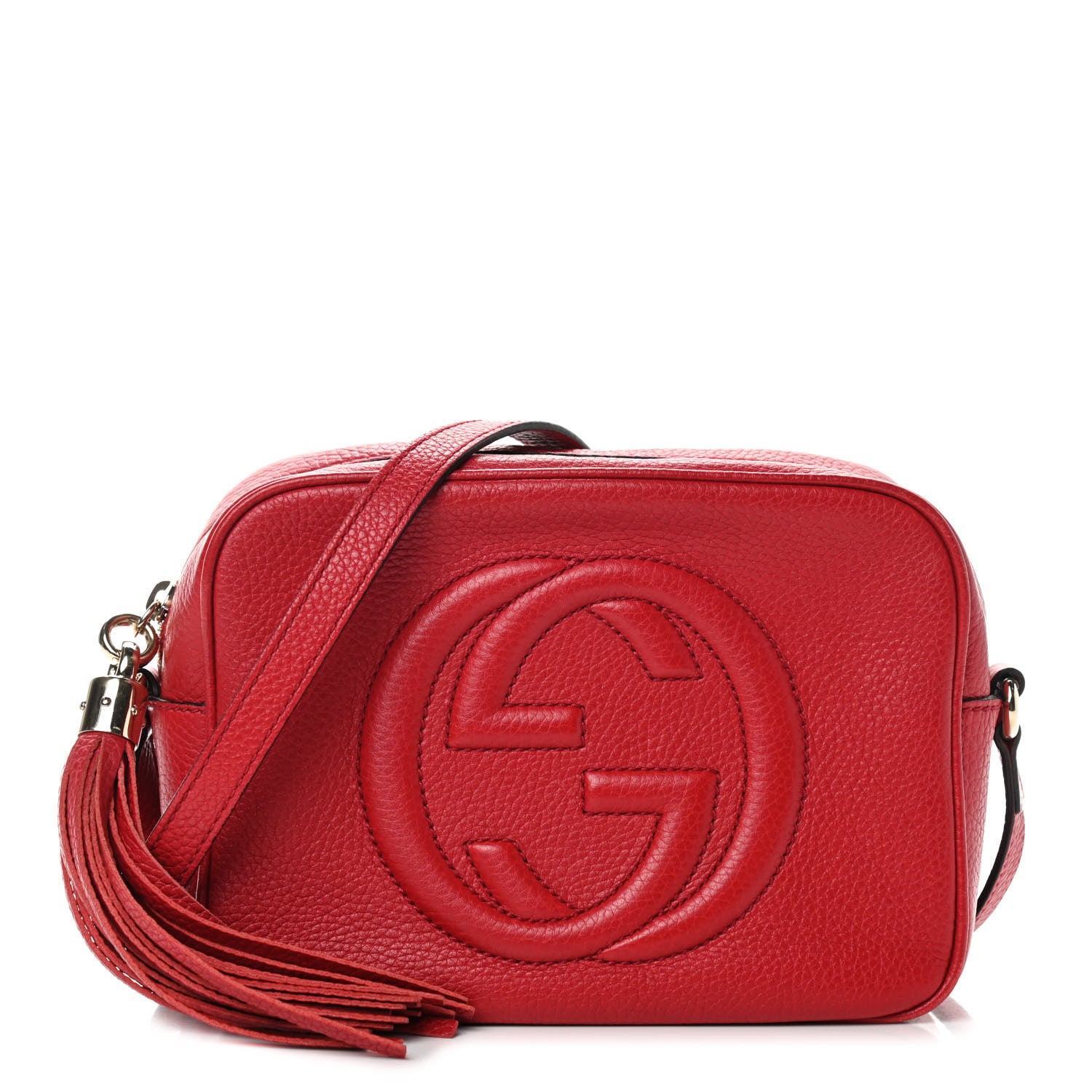 Gucci Pebbled Calfskin Small Soho Disco Bag Tabasco Red 1 of 10