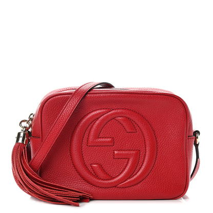 Gucci Pebbled Calfskin Small Soho Disco Bag Tabasco Red 1 of 10