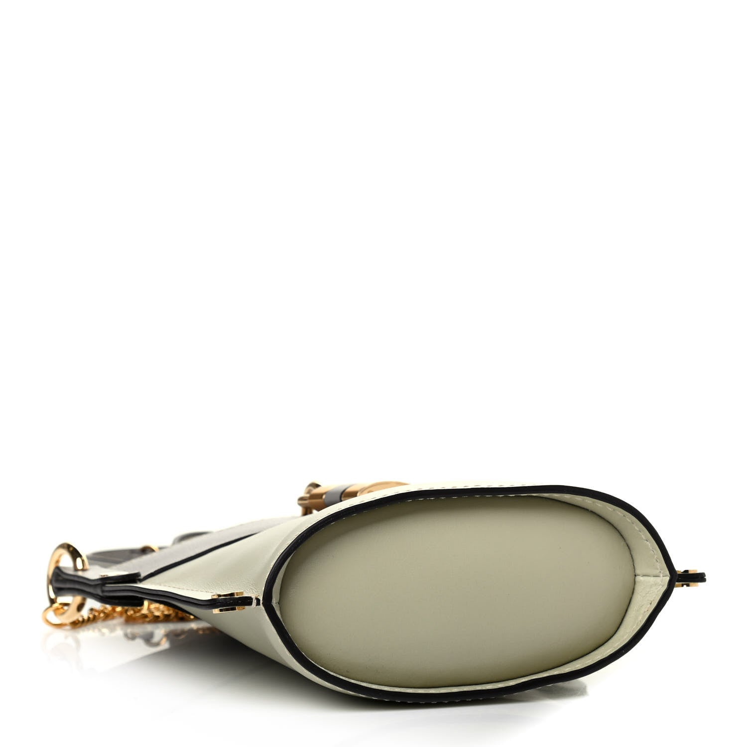 Chloe Shiny Calfskin Goatskin Mini Aby Bi-Color Bucket Light Eucalyptus 3 of 4