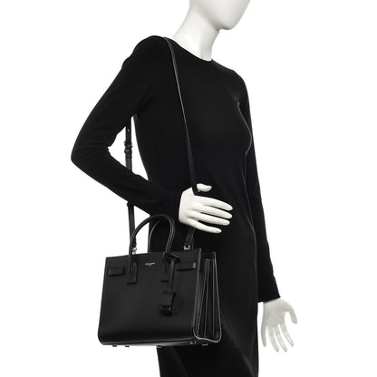 Saint Laurent Grained Calfskin Baby Sac De Jour Black 2 of 7