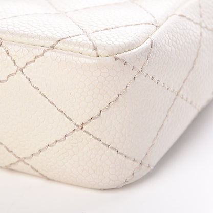 Chanel Caviar Quilted East West Flap White 10 of 18