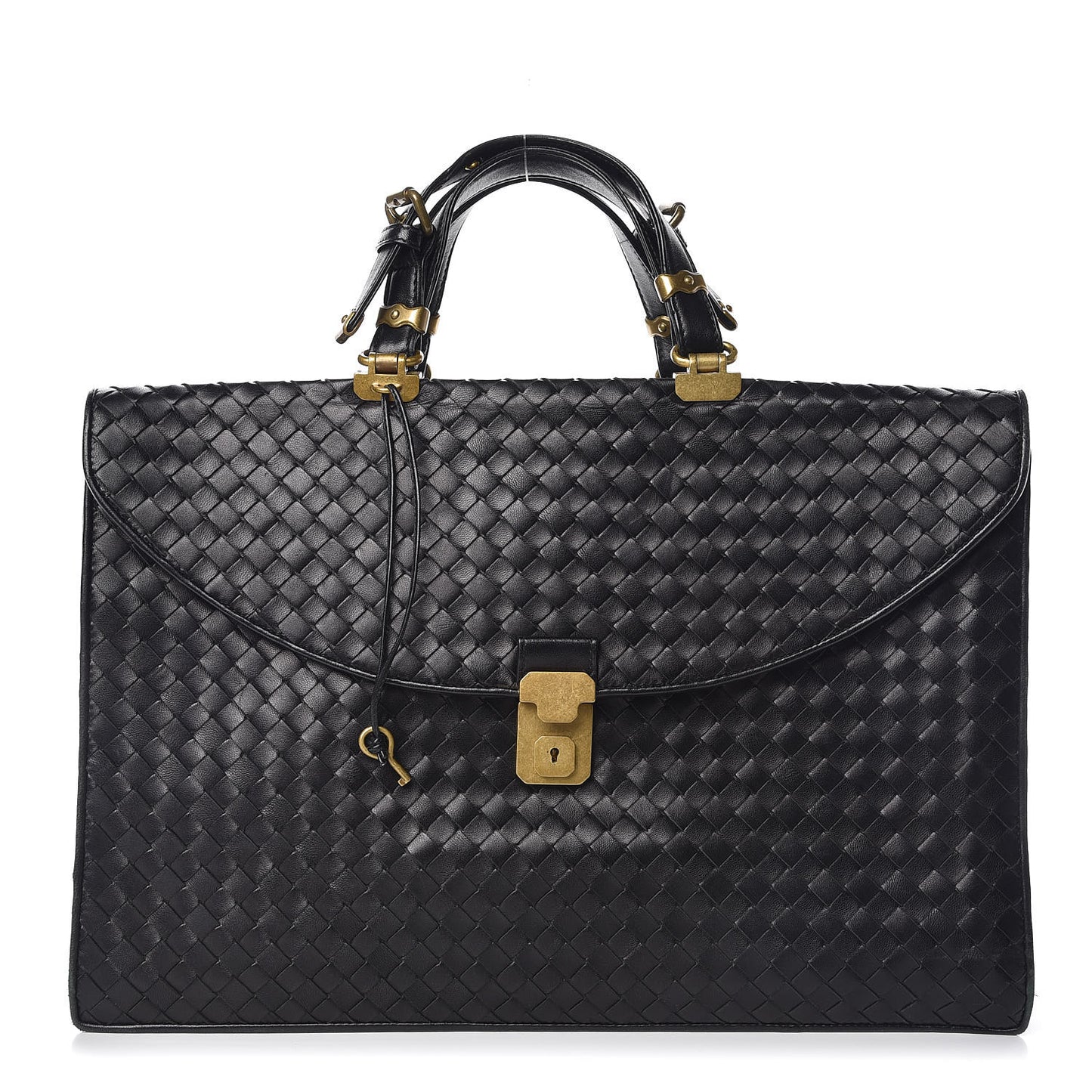 Nappa Intrecciato Briefcase Black