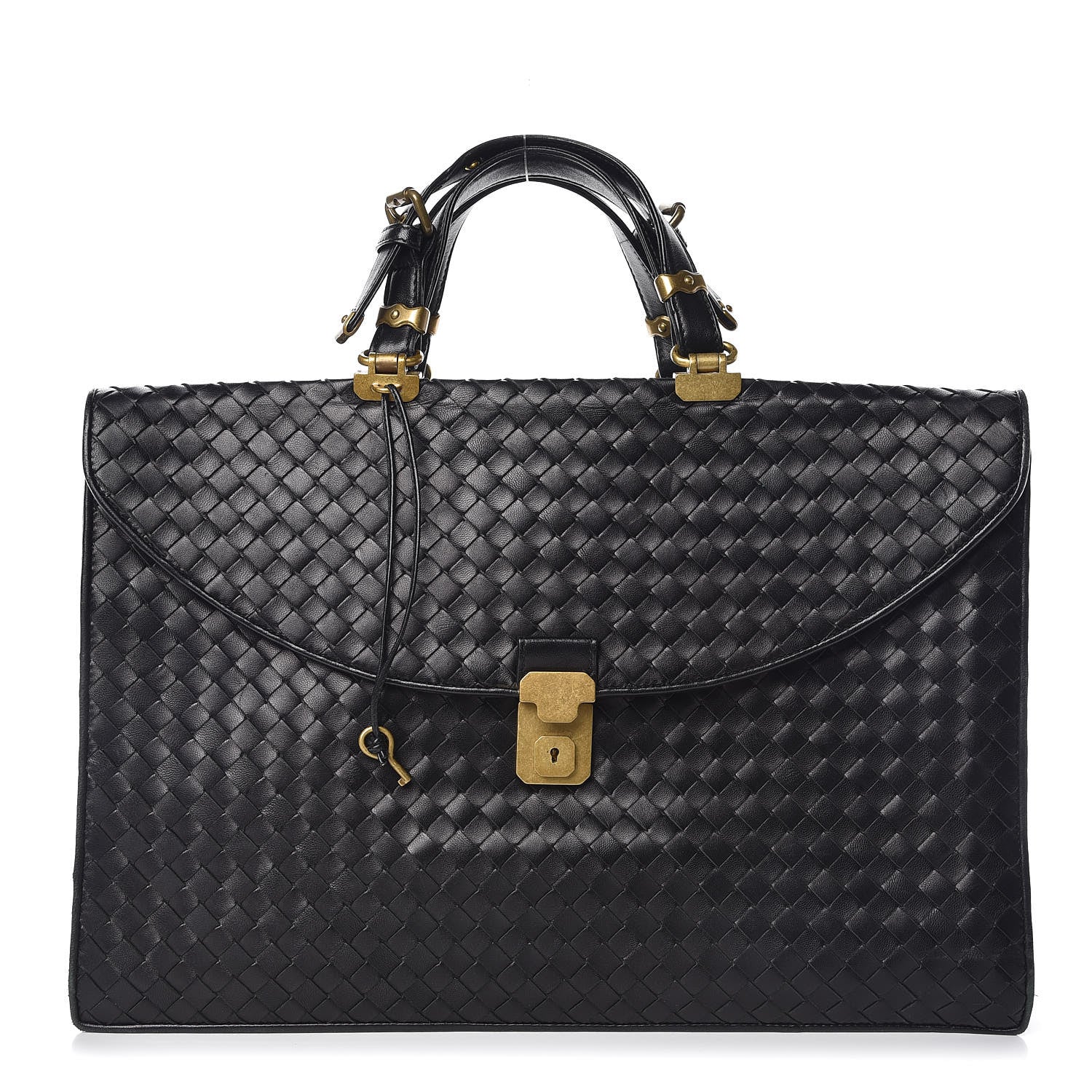 Bottega Veneta Nappa Intrecciato Briefcase Black 1 of 9