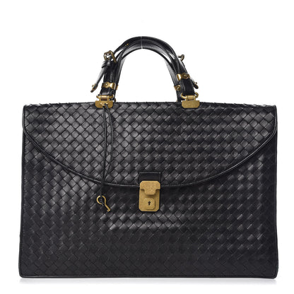 Bottega Veneta Nappa Intrecciato Briefcase Black 1 of 9