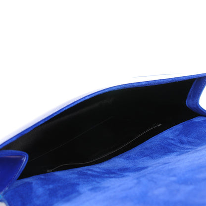 Saint Laurent Patent Large Belle De Jour Clutch Royal Blue 5 of 7