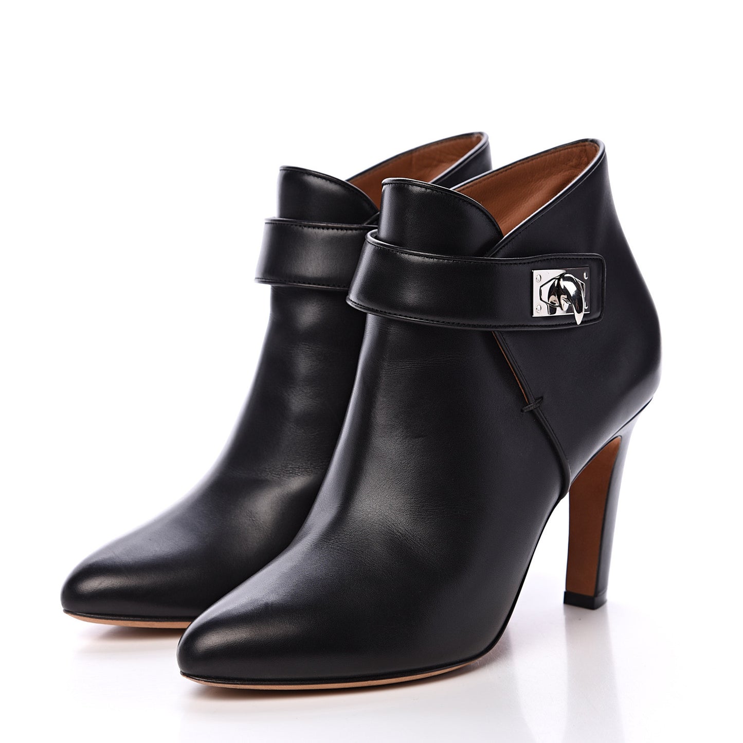 Calfskin Shark Ankle Boot 38 Black