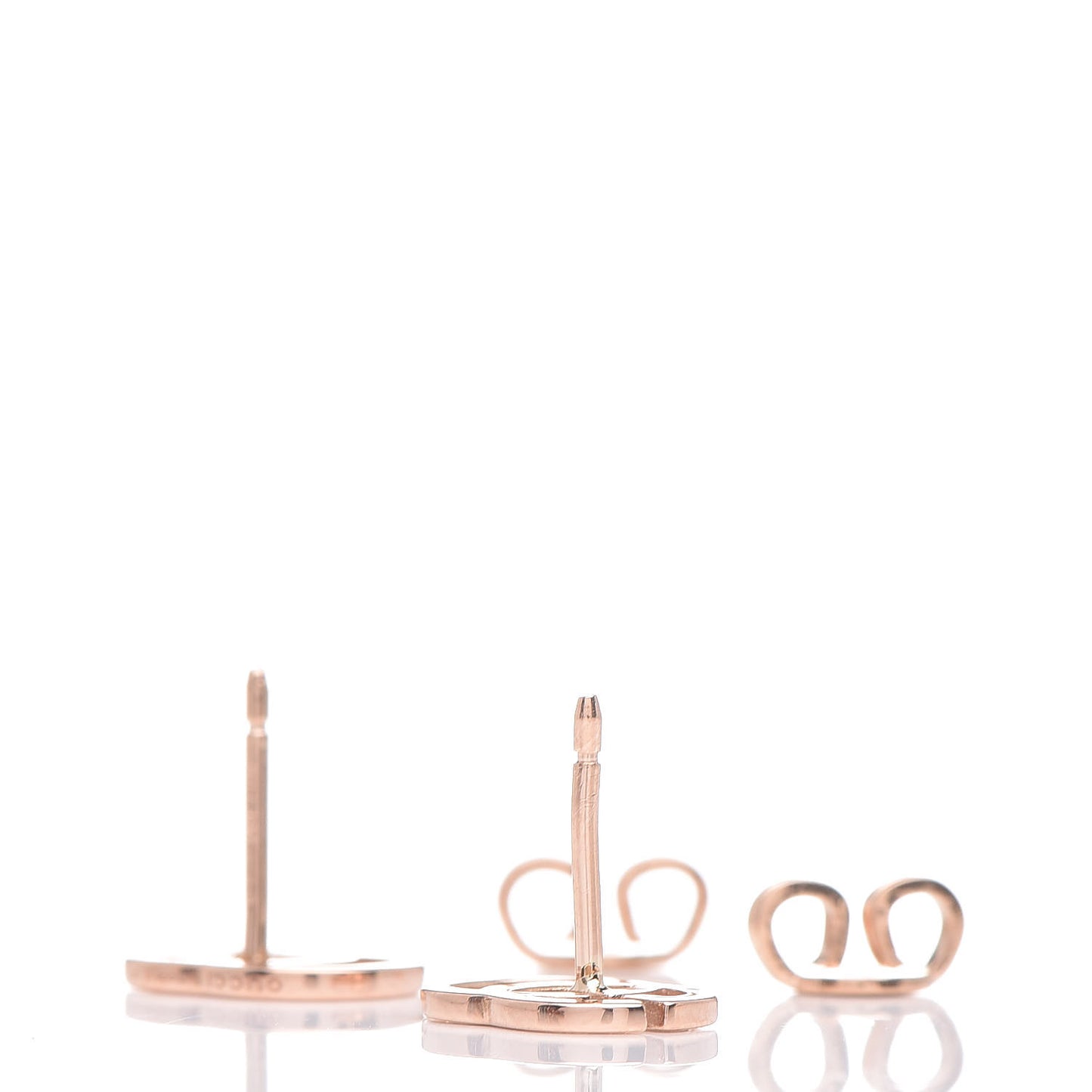 18K Rose Gold GG Tissue Stud Earrings