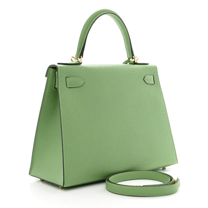Hermes Epsom Kelly Sellier 28 Vert Criquet 3 of 11