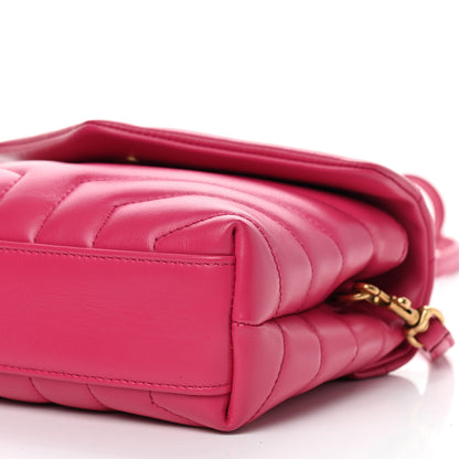Saint Laurent Calfskin Y Quilted Monogram Toy Loulou Crossbody Bag Freesia 9 of 9