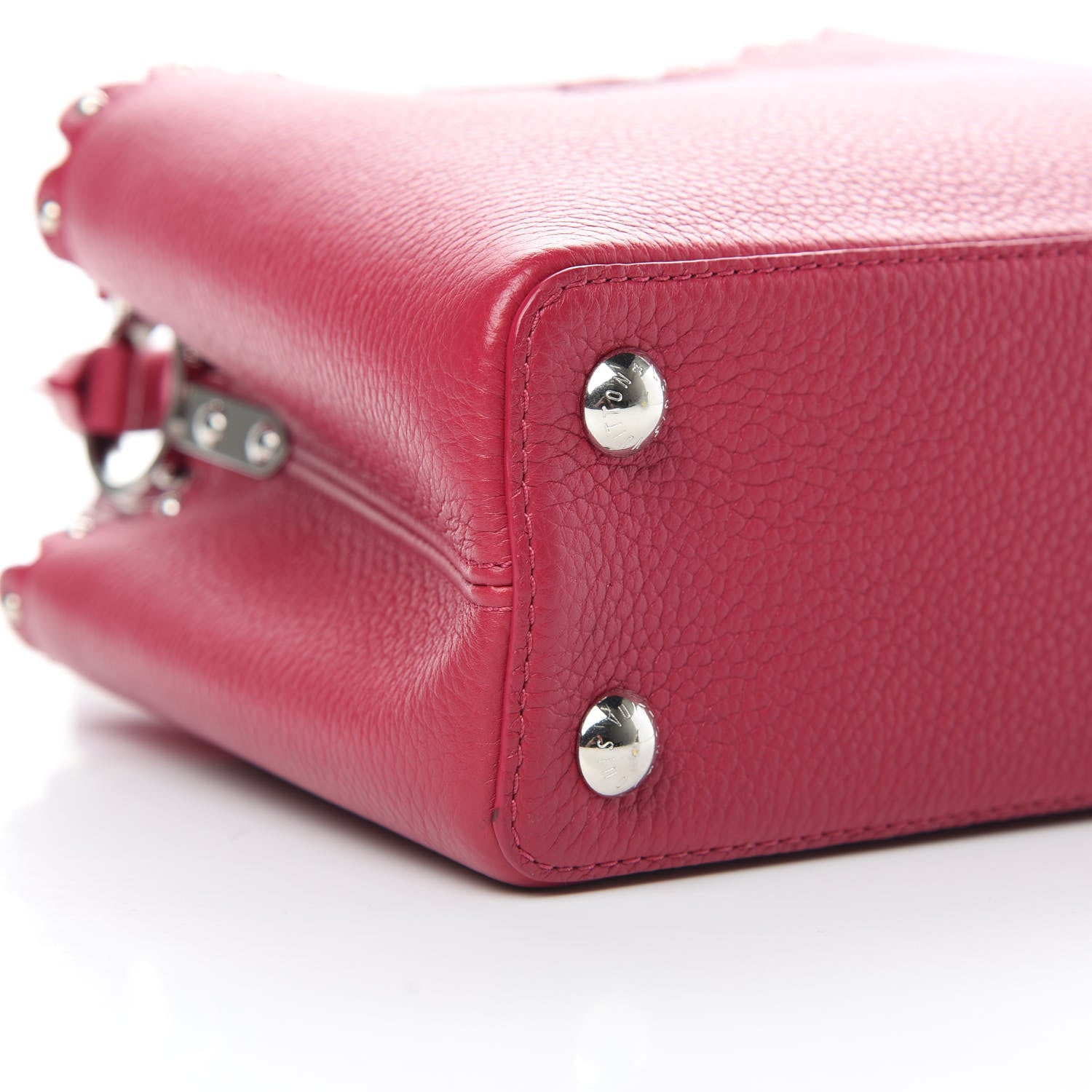 Louis Vuitton Taurillon Lace Croquets Capucines BB Groseille 9 of 11