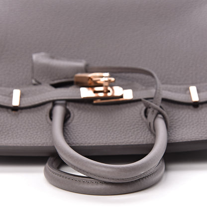 Hermes Togo Birkin 25 Etain 10 of 31