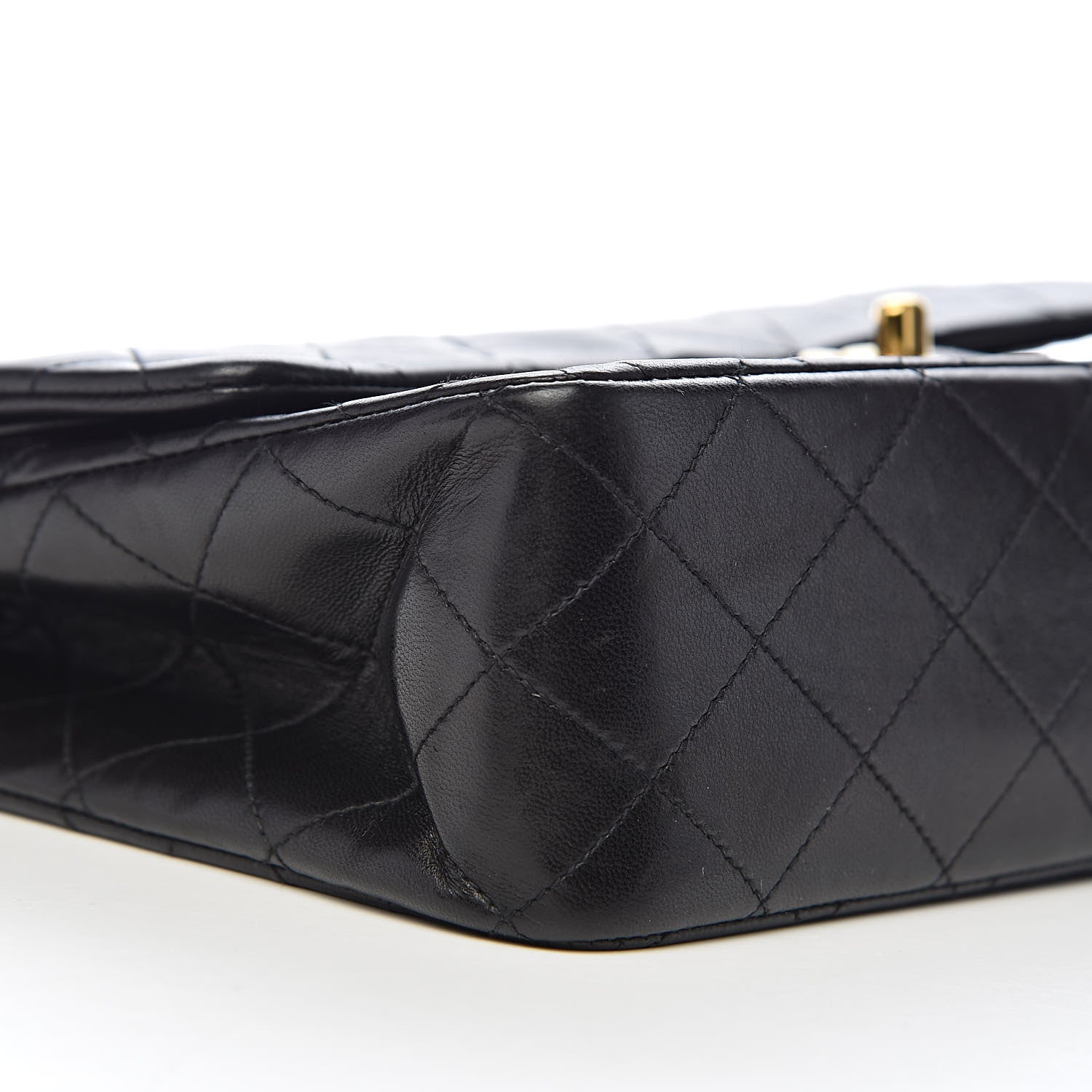 Chanel Lambskin Quilted Medium Double Flap Black 13 of 16